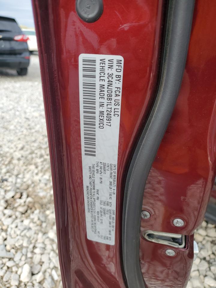 2020 Jeep Compass Latitude VIN: 3C4NJDBB1LT240917 Lot: 85281515