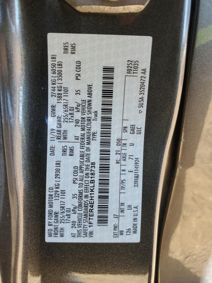 2019 Ford Ranger Xl VIN: 1FTER4EH1KLB18738 Lot: 90097305