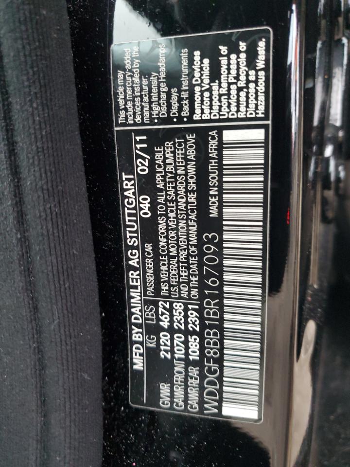 2011 Mercedes-Benz C 300 4Matic VIN: WDDGF8BB1BR167093 Lot: 85475275