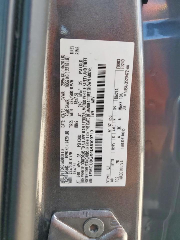 2013 Ford Escape Se VIN: 1FMCU0GX4DUD09713 Lot: 85521105