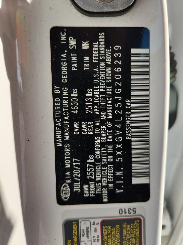 2018 Kia Optima Sxl VIN: 5XXGV4L25JG206239 Lot: 84605775