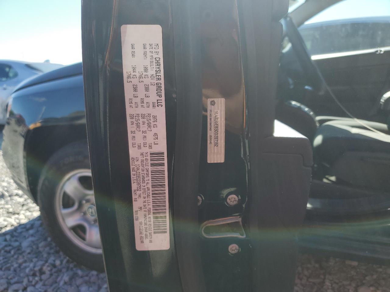 2013 Jeep Compass Latitude VIN: 1C4NJDEB5DD207552 Lot: 84934515