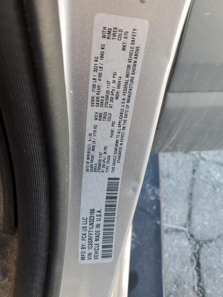 2020 Ram 1500 Big Horn/Lone Star VIN: 1C6SRFFT1LN323166 Lot: 86819005