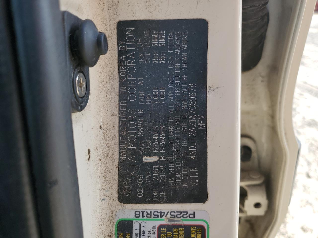 2010 Kia Soul + VIN: KNDJT2A21A7039678 Lot: 90727535