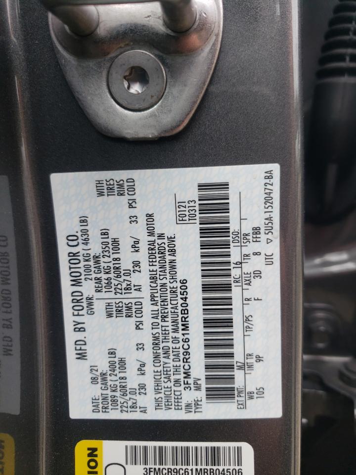 2021 Ford Bronco Sport Outer Banks VIN: 3FMCR9C61MRB04506 Lot: 85482105