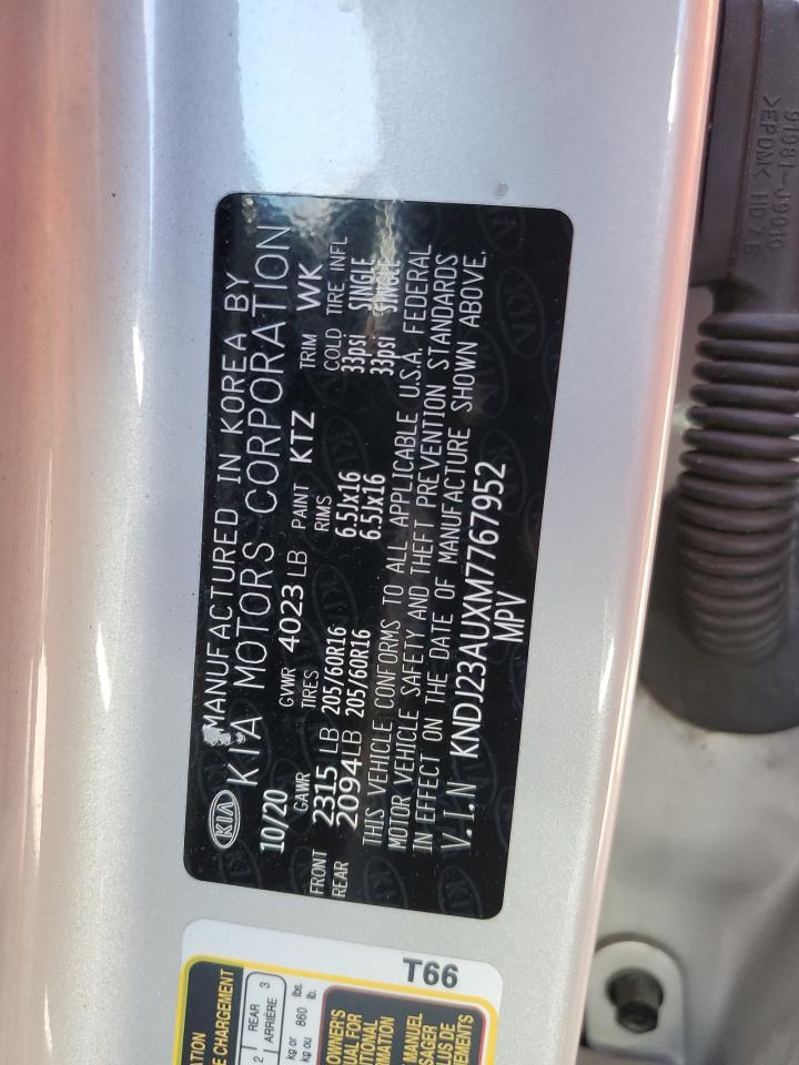 2021 Kia Soul Lx VIN: KNDJ23AUXM7767952 Lot: 84900535