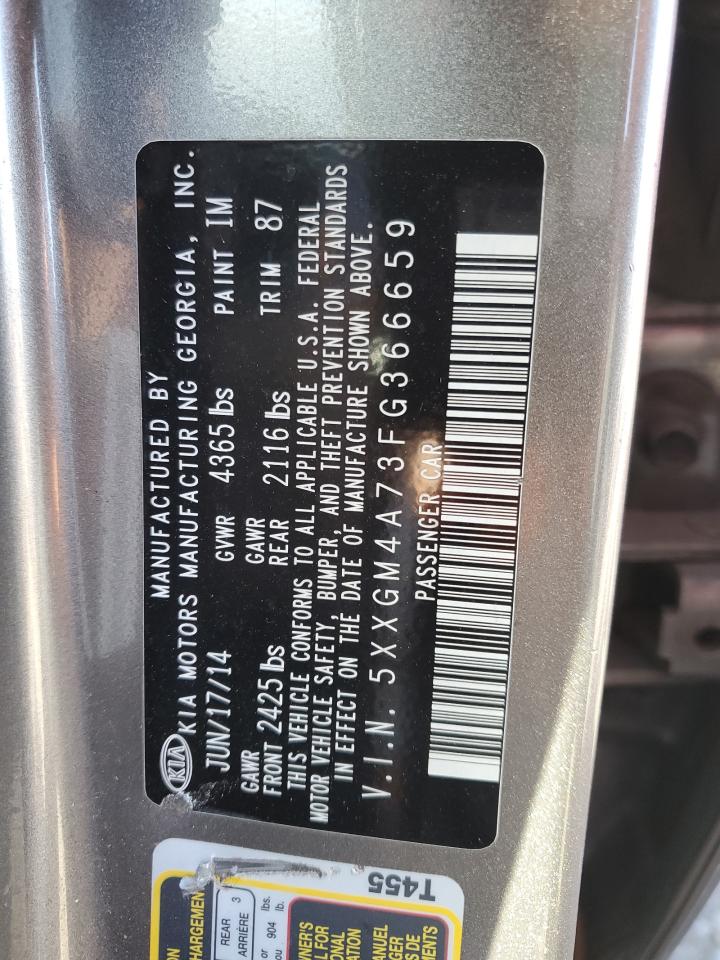 2015 Kia Optima Lx VIN: 5XXGM4A73FG366659 Lot: 86894535