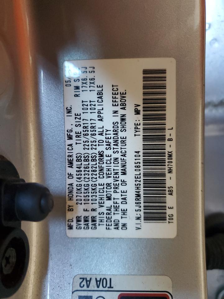 2014 Honda Cr-V Ex VIN: 5J6RM4H52EL085104 Lot: 82305485