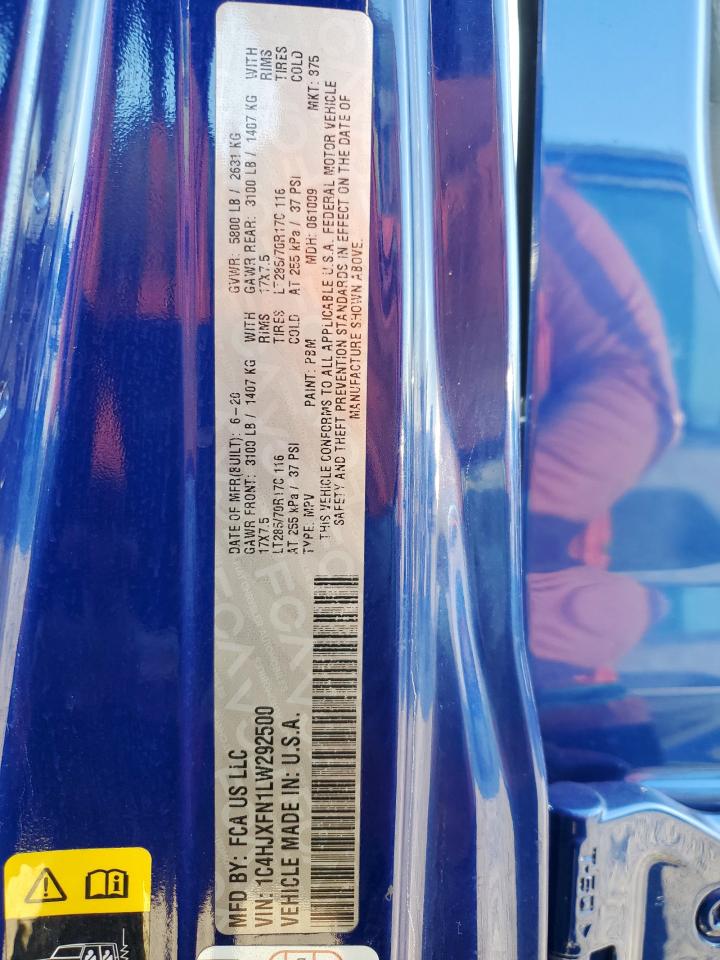 2020 Jeep Wrangler Unlimited Rubicon VIN: 1C4HJXFN1LW292500 Lot: 86476315