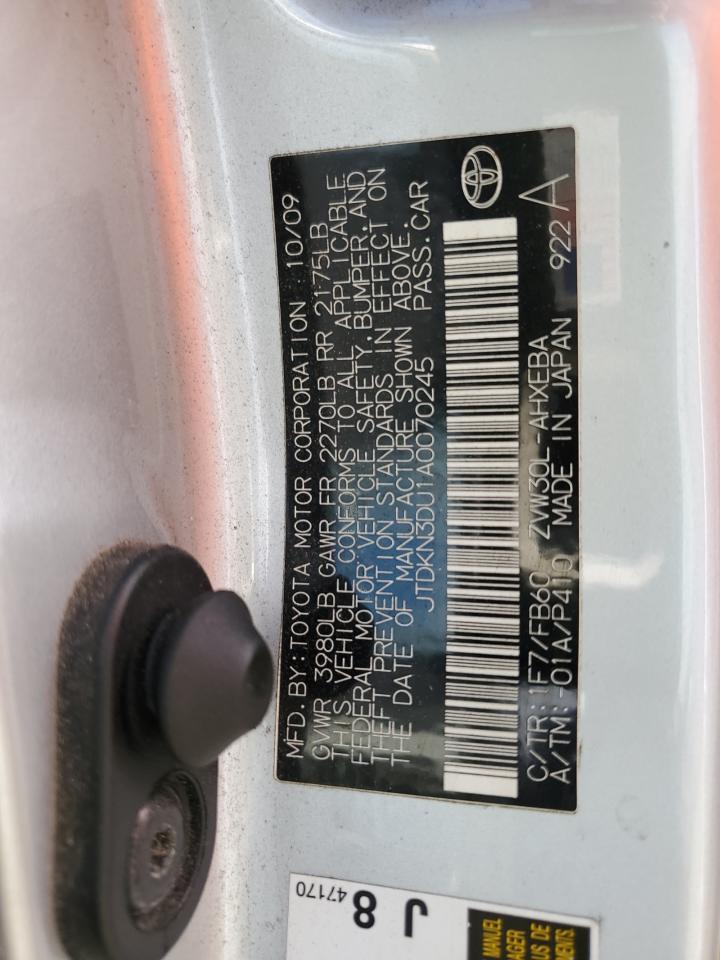 2010 Toyota Prius VIN: JTDKN3DU1A0070245 Lot: 82242835