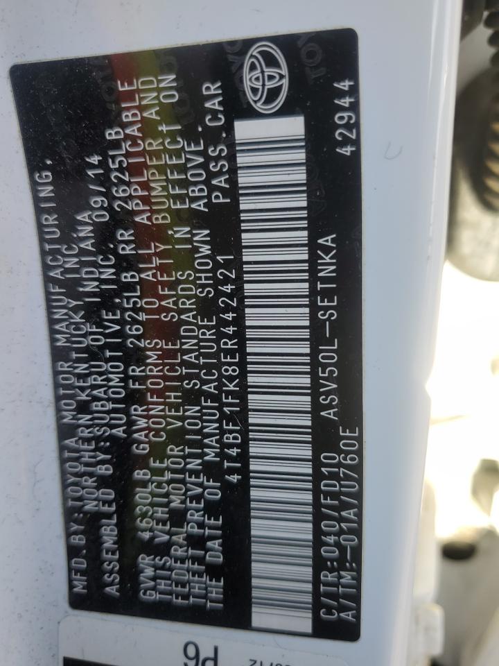 2014 Toyota Camry L VIN: 4T4BF1FK8ER442421 Lot: 86170275