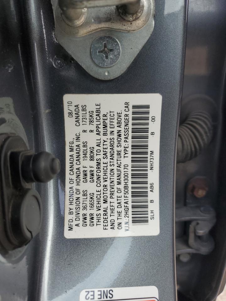 2011 Honda Civic Lx VIN: 2HGFA1F50BH300170 Lot: 82398185