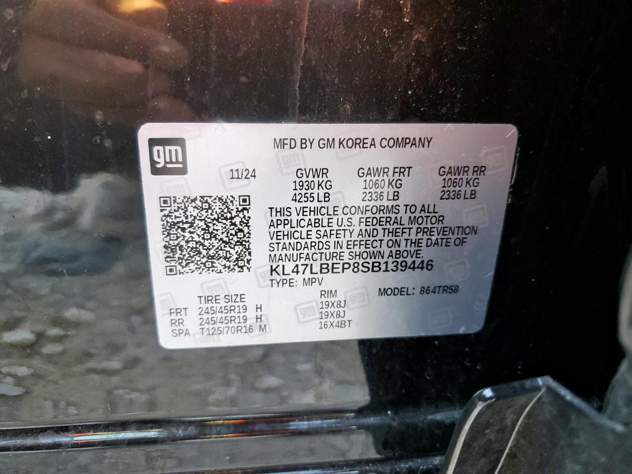 2025 Buick Envista Sport Touring VIN: KL47LBEP8SB139446 Lot: 86253105