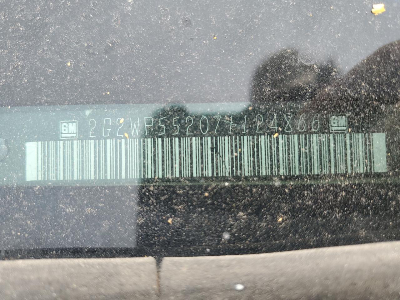 2007 Pontiac Grand Prix VIN: 2G2WP552071124866 Lot: 82725045