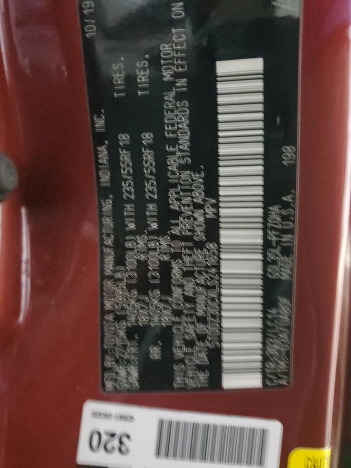 2020 Toyota Sienna Xle VIN: 5TDDZ3DCXLS241658 Lot: 85736215