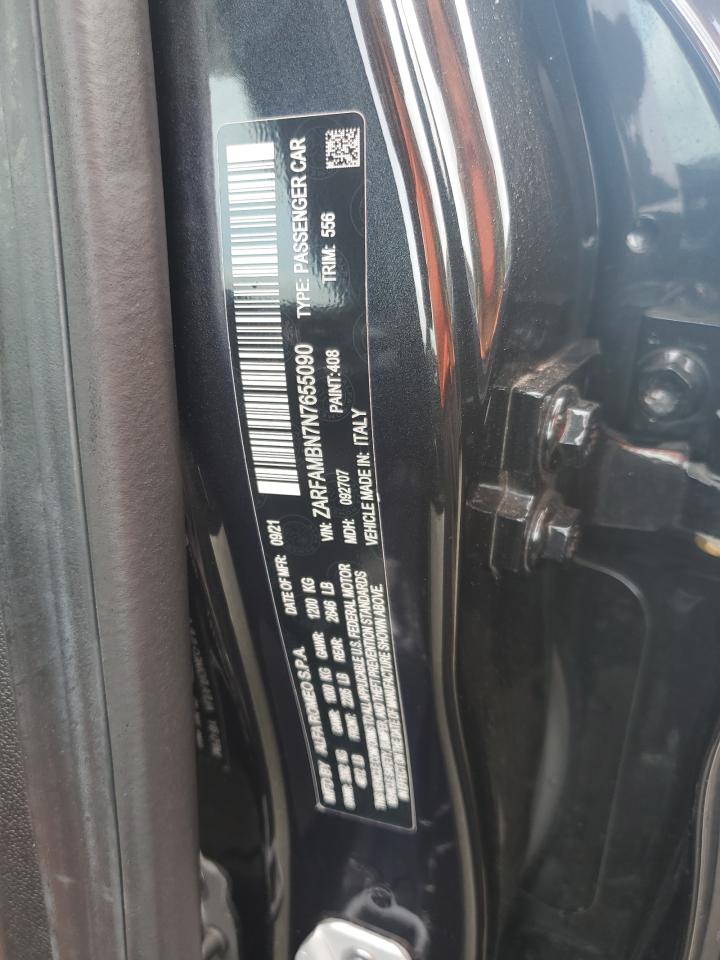 2022 Alfa Romeo Giulia Super VIN: ZARFAMBN7N7655090 Lot: 90238825