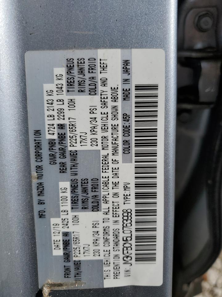 2020 Mazda Cx-5 Touring VIN: JM3KFBCM5L0763998 Lot: 82450625