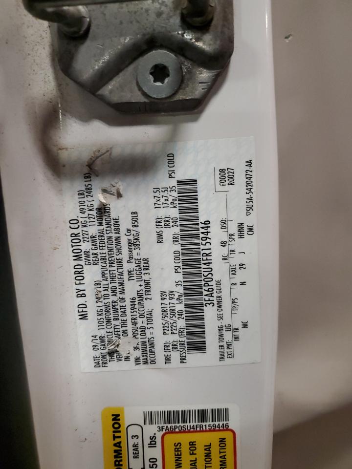 2015 Ford Fusion Titanium Phev VIN: 3FA6P0SU4FR159446 Lot: 81953445