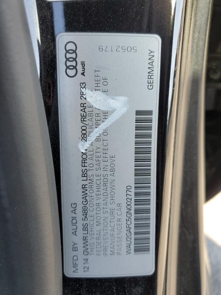 2016 Audi A7 Prestige VIN: WAU2GAFC5GN002770 Lot: 82626235