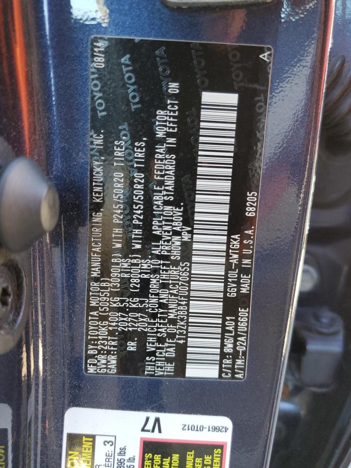 2015 Toyota Venza Le VIN: 4T3ZK3BB4FU070655 Lot: 84951615