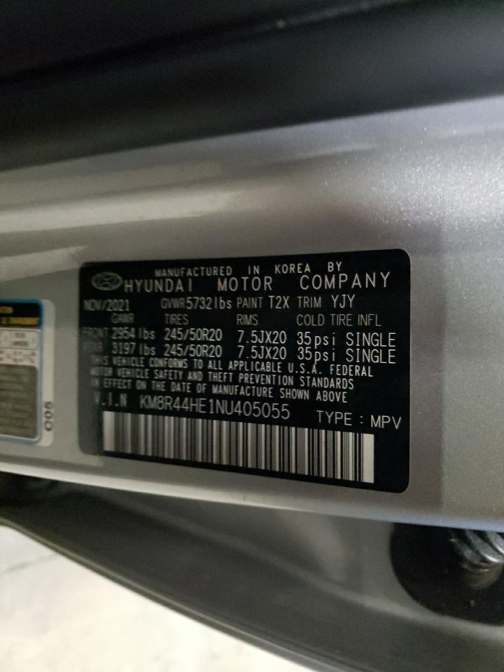 2022 Hyundai Palisade Sel VIN: KM8R44HE1NU405055 Lot: 85602165