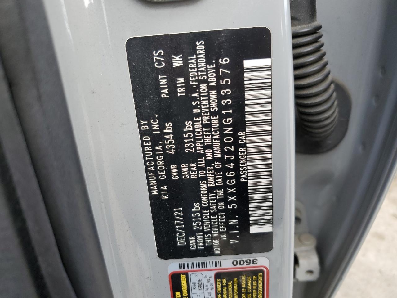 2022 Kia K5 Gt Line VIN: 5XXG64J20NG133576 Lot: 89501545