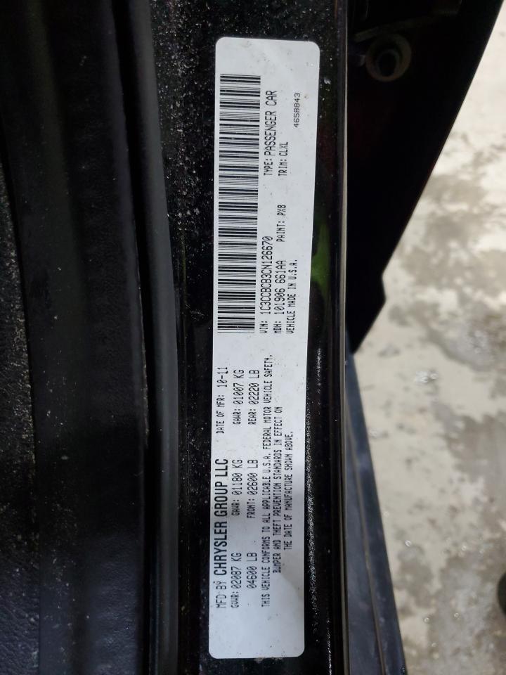 2012 Chrysler 200 Limited VIN: 1C3CCBCB3CN126670 Lot: 84930285