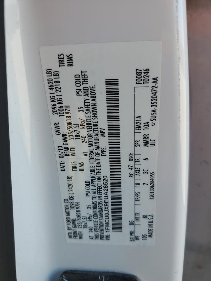 2014 Ford Escape Titanium VIN: 1FMCU0JX9EUA28520 Lot: 82393815