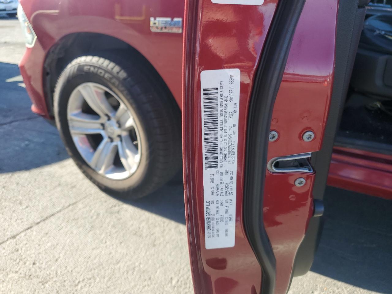 2013 Ram 1500 Sport VIN: 1C6RR6MT9DS510207 Lot: 84418465