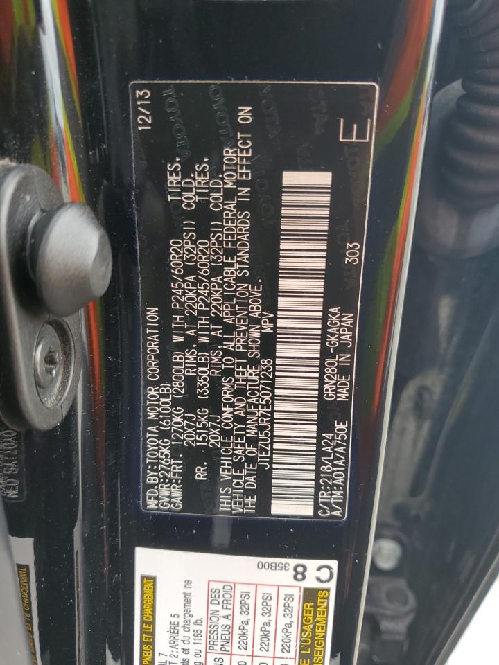 2014 Toyota 4Runner Sr5 VIN: JTEZU5JR7E5071238 Lot: 86233985