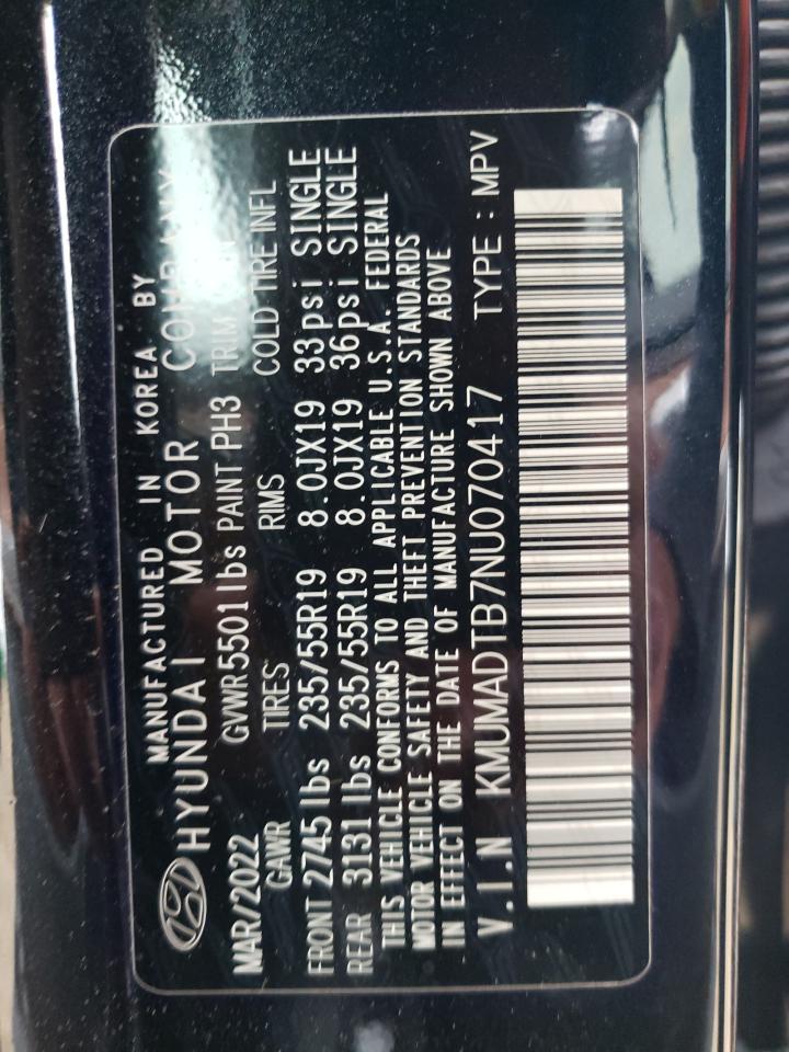 2022 Genesis Gv70 Base VIN: KMUMADTB7NU070417 Lot: 89463945