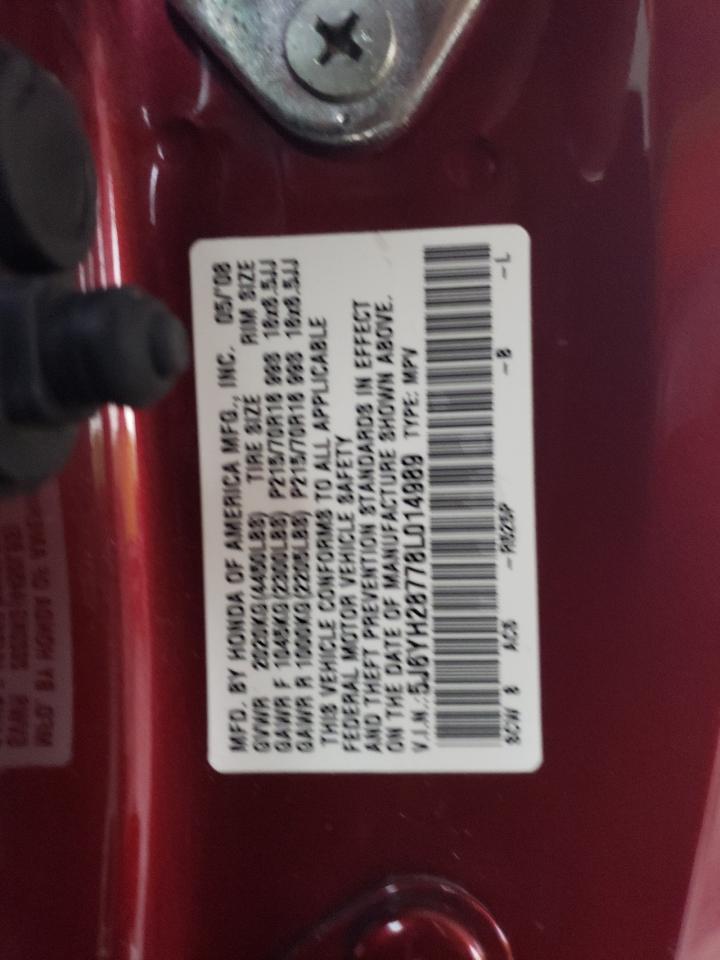 2008 Honda Element VIN: 5J6YH28778L014989 Lot: 81849255