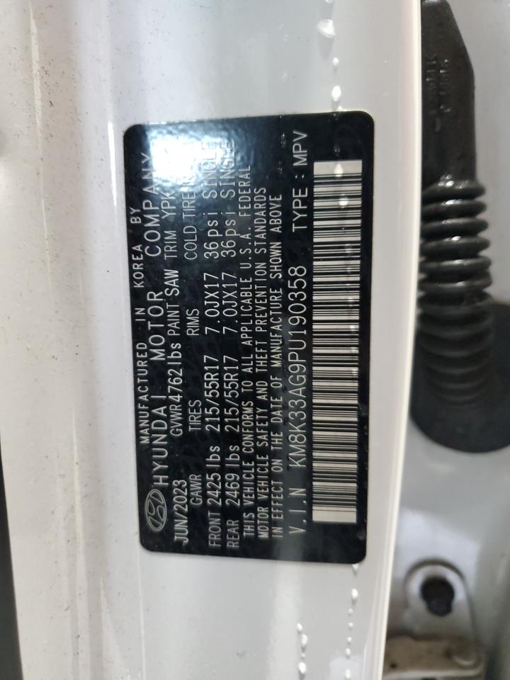 2023 Hyundai Kona Sel VIN: KM8K33AG9PU190358 Lot: 87288665