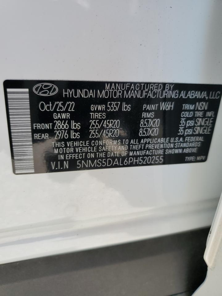 2023 Hyundai Santa Fe Calligraphy VIN: 5NMS5DAL6PH520255 Lot: 82090035