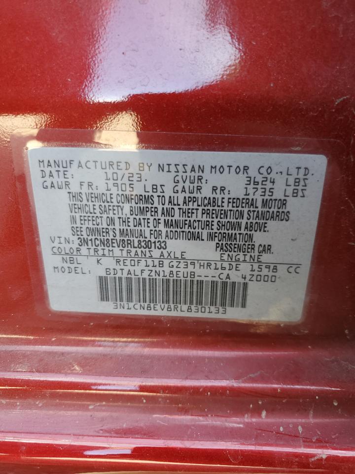 2024 Nissan Versa Sv VIN: 3N1CN8EV8RL830133 Lot: 84620295