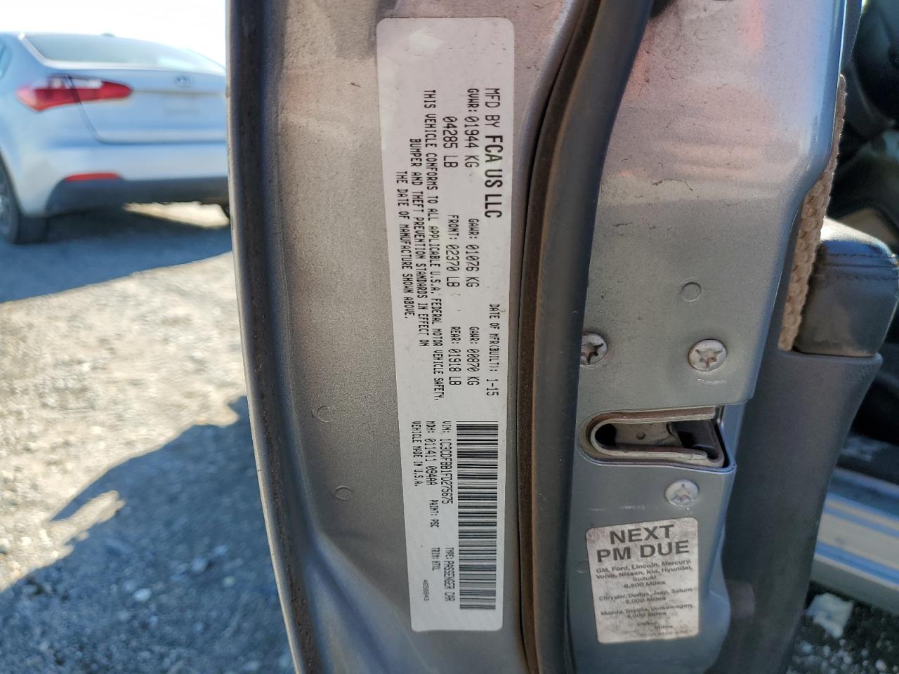 2015 Dodge Dart Sxt VIN: 1C3CDFBB1FD275675 Lot: 90637945