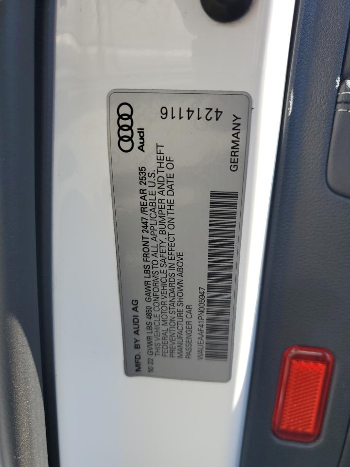2023 Audi A4 Premium Plus 45 VIN: WAUEAAF41PN005947 Lot: 82267785