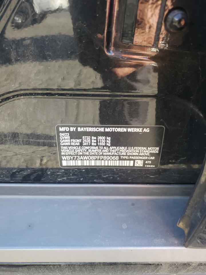 2023 BMW I4 Edrive 40 VIN: WBY73AW08PFP89068 Lot: 84920935