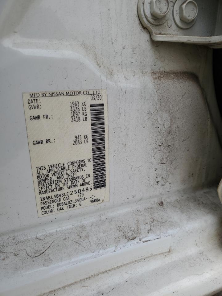 2020 Nissan Altima S VIN: 1N4BL4BV3LC250485 Lot: 85856755