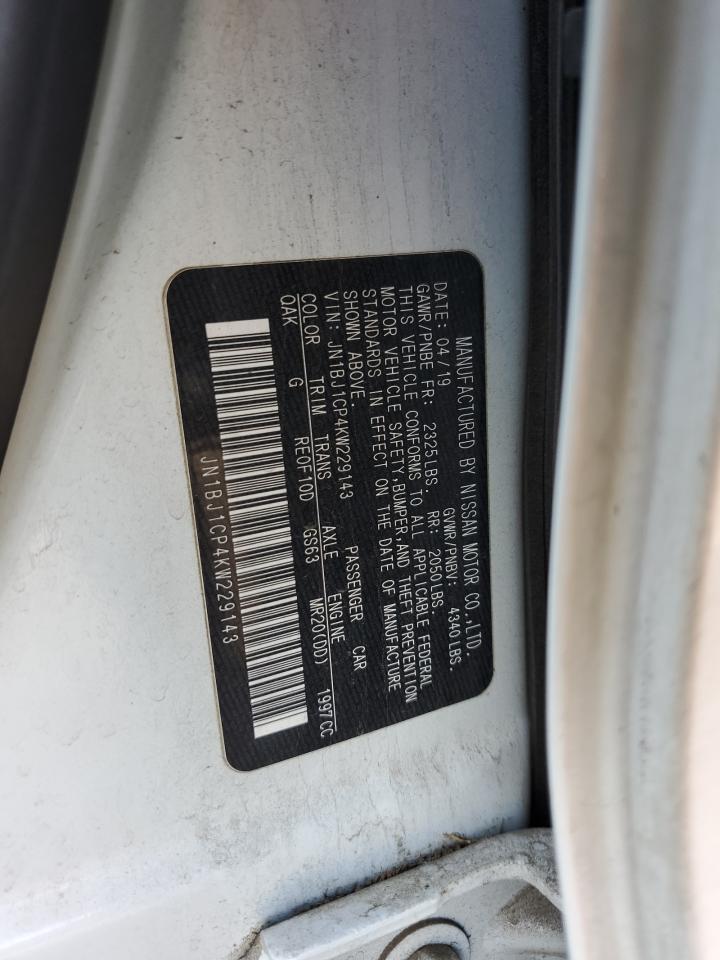 2019 Nissan Rogue Sport S VIN: JN1BJ1CP4KW229143 Lot: 82265005