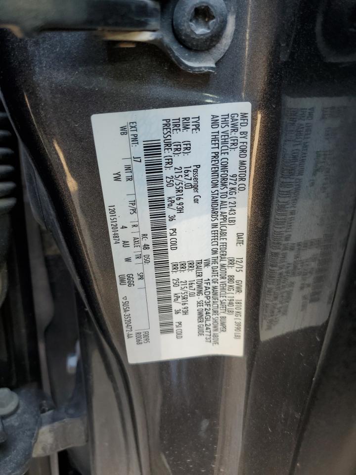 2016 Ford Focus Se VIN: 1FADP3F24GL247737 Lot: 81472375