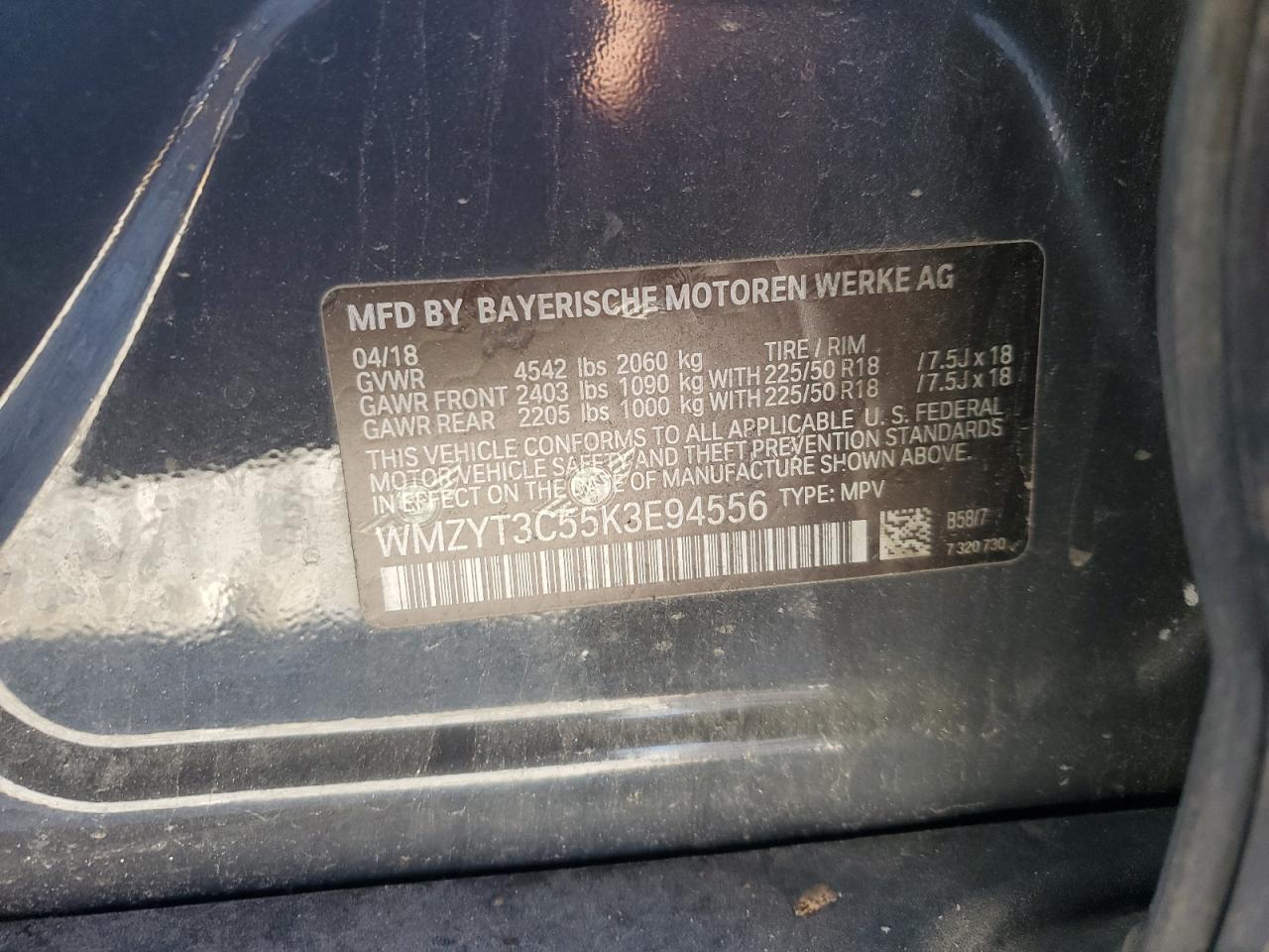 2019 Mini Cooper S Countryman VIN: WMZYT3C55K3E94556 Lot: 90800105