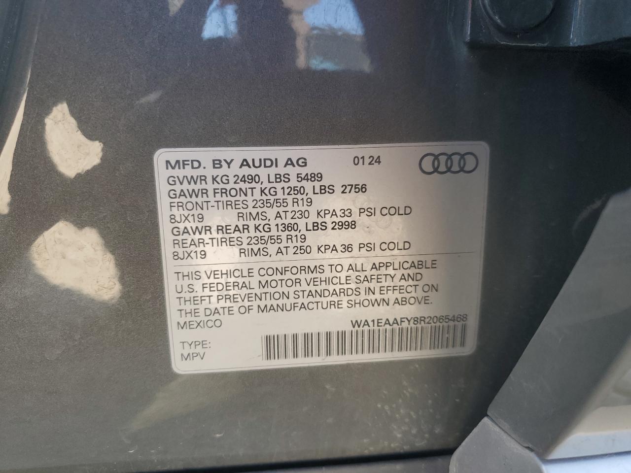 2024 Audi Q5 Premium Plus 45 VIN: WA1EAAFY8R2065468 Lot: 90505795