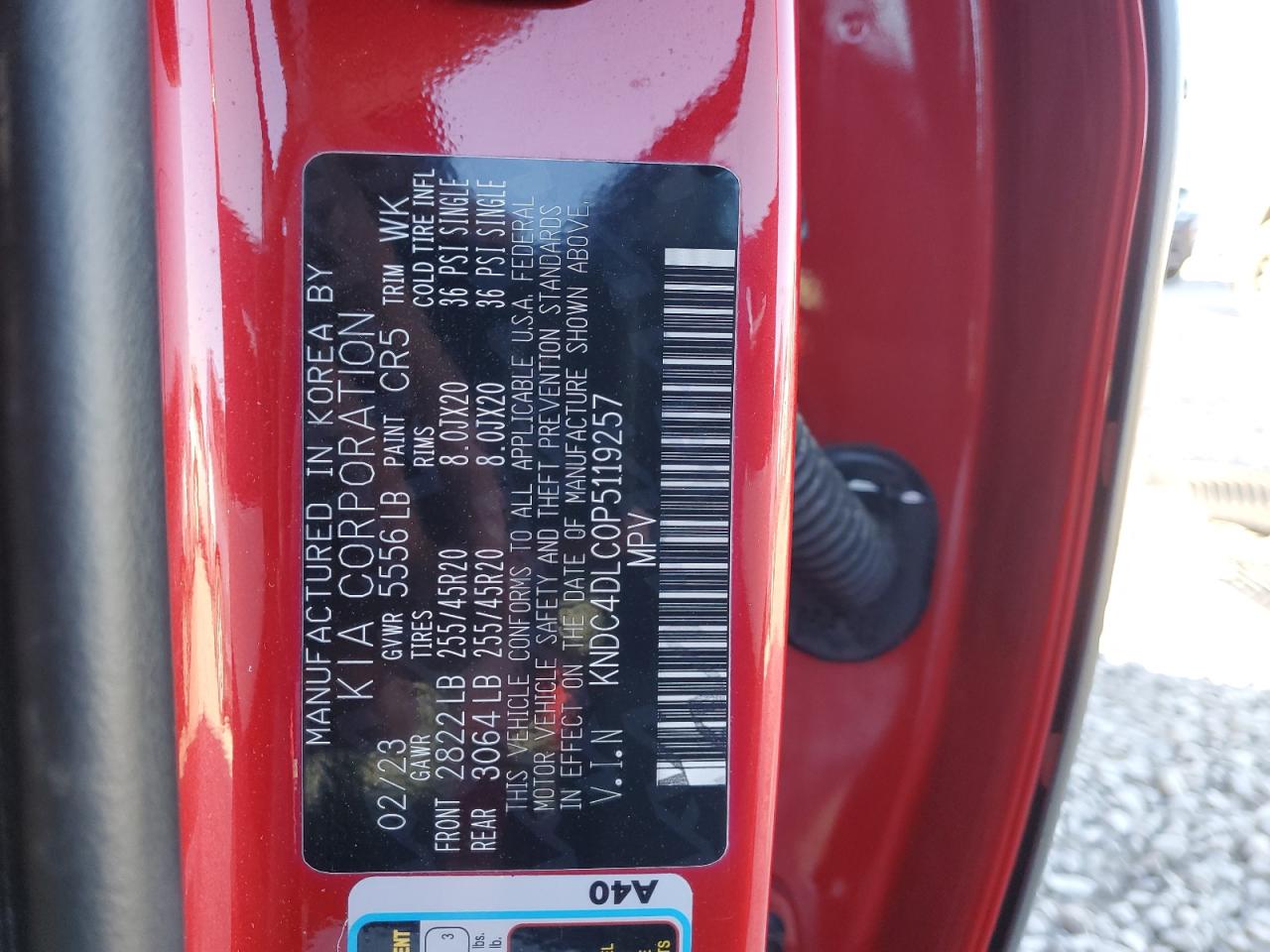 2023 Kia Ev6 Gt Line VIN: KNDC4DLC0P5119257 Lot: 87312075