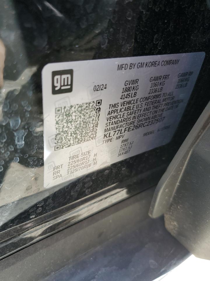 2024 Chevrolet Trax Ls VIN: KL77LFE26RC237507 Lot: 87216595