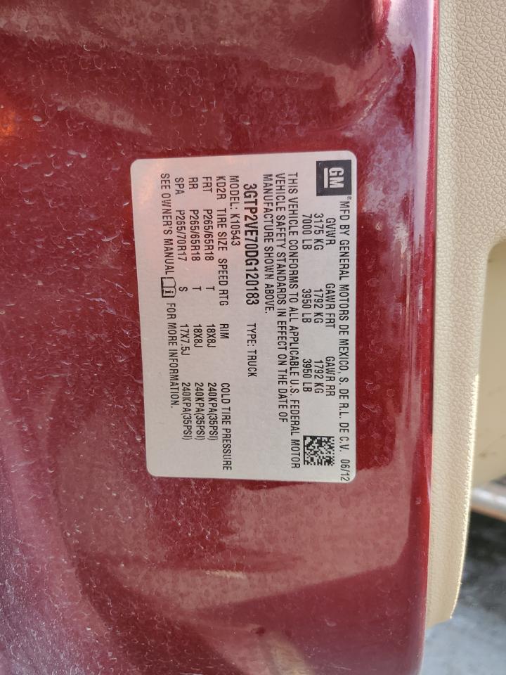 2013 GMC Sierra K1500 Sle VIN: 3GTP2VE70DG120183 Lot: 82238215