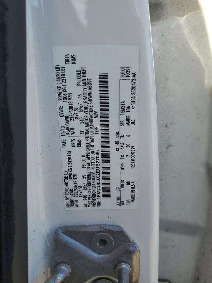 2014 Ford Escape Titanium VIN: 1FMCU0JX2EUB27096 Lot: 82204185