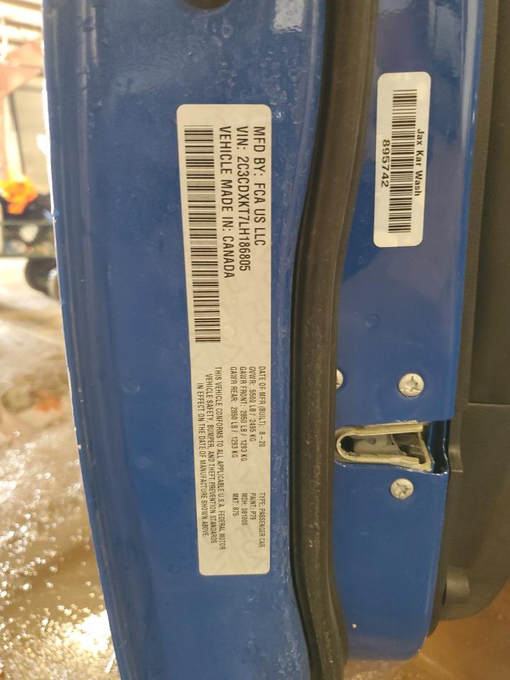 2020 Dodge Charger Police VIN: 2C3CDXKT7LH186805 Lot: 85144915