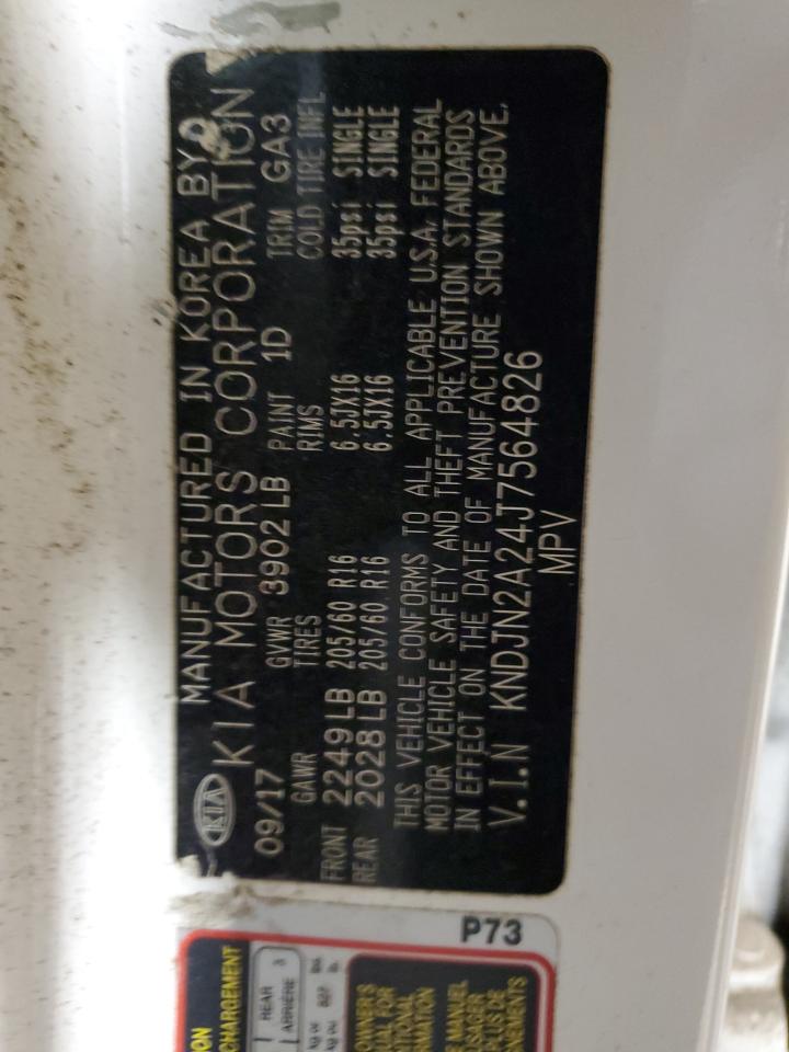 2018 Kia Soul VIN: KNDJN2A24J7564826 Lot: 84476395