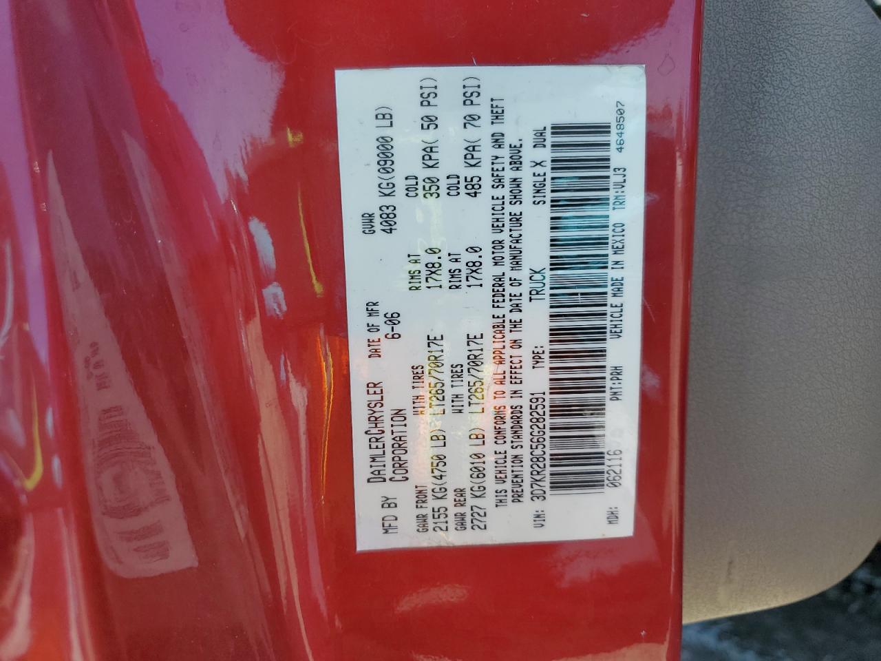 2006 Dodge Ram 2500 St VIN: 3D7KR28C56G282591 Lot: 86656485